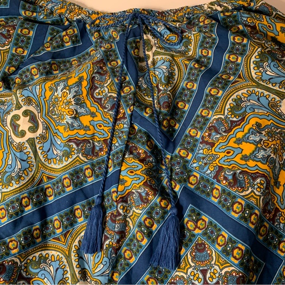 Beautiful Flowy Maxi Dress Made in India With Small Rope Waist Tie Size Small - Picture 7 of 12